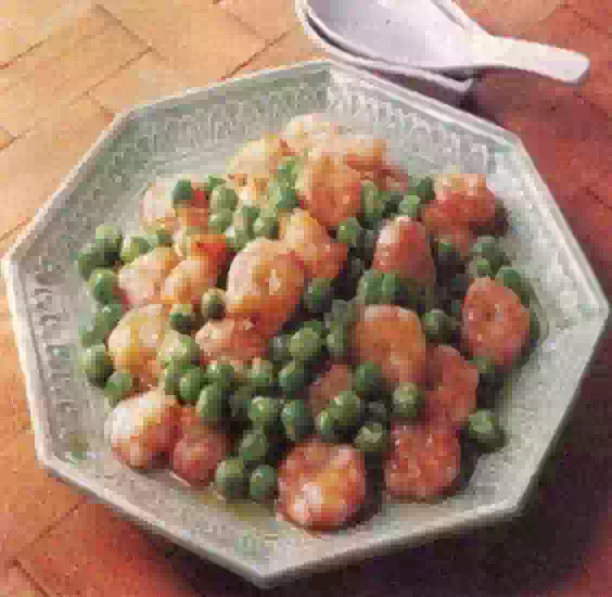 Креветки с овощами Креветки с овощами