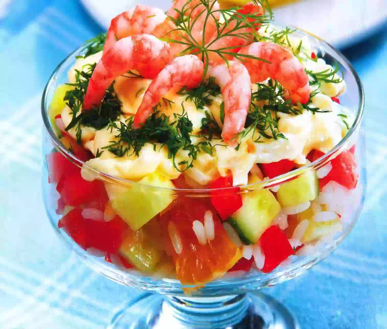 Салат с креветками