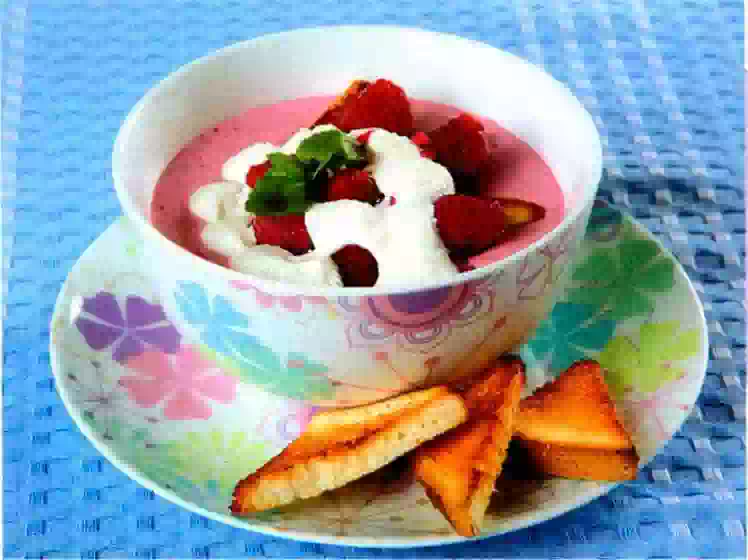 Суп из малины с мёдом