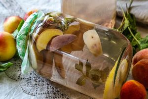 Компот мохито с яблоками, мятой и лимоном Компот мохито с яблоками, мятой и лимоном