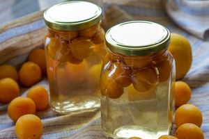 Компот из желтой алычи на зиму (без стерилизации) Компот из желтой алычи на зиму (без стерилизации)