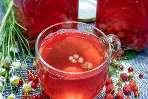 Компот из малины и красной смородины на зиму Компот из малины и красной смородины на зиму