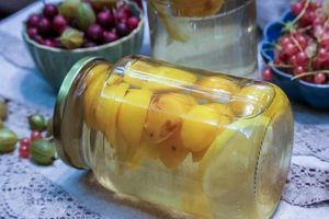 Компот из желтой алычи с лимоном без стерилизации Компот из желтой алычи с лимоном без стерилизации