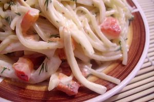 Паста-салат с кальмарами Паста-салат с кальмарами