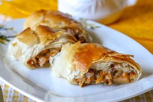 Штрудель с лисичками