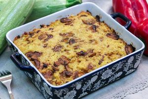 Крупеник пшенный с грибами