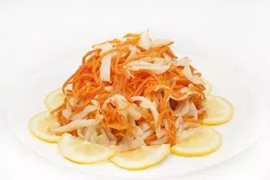 Салат из кальмаров с морковью по-корейски