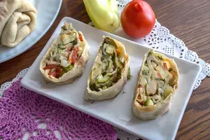 Штрудель с печеными овощами