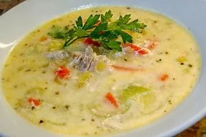 Ватерзой с курицей - куриный суп со сливками